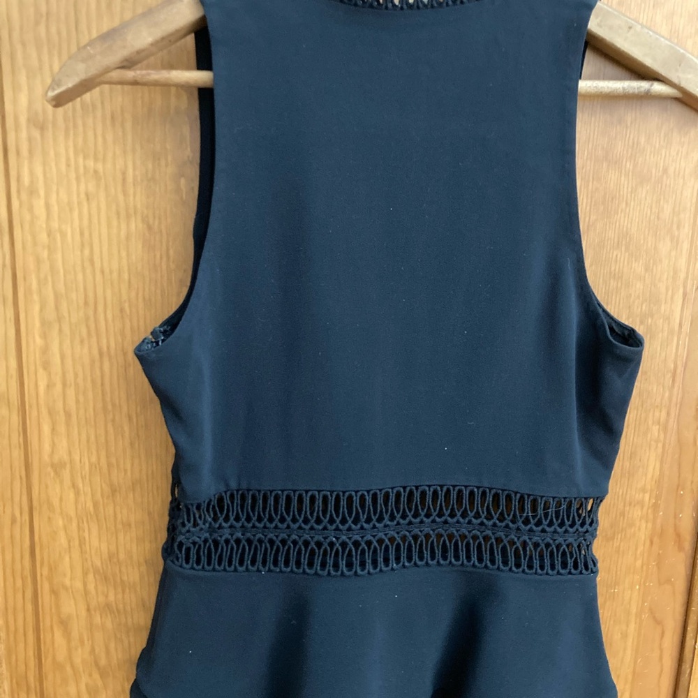 Jonathan Simkhai Black Sleeveless Peplum Top 0 XS - Picture 2 of 4